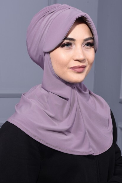 Cap-Hat Style - Sports Hat Scarf Lilac - 100285642 - Hijab
