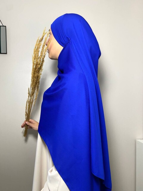 Ready To Wear - كريب بريميوم - أزرق ملكي - Hijab