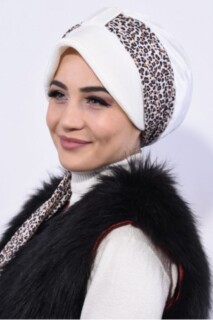 Velvet Scarf Hat Bonnet White