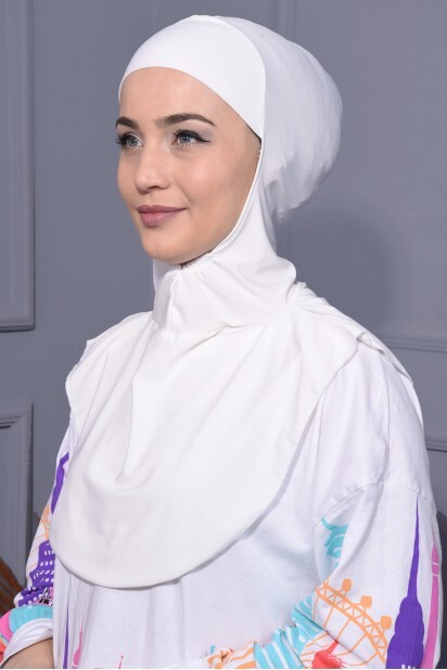Col Col Hijab Ecru - 