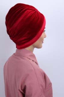 Velvet Nevru Bonnet Red