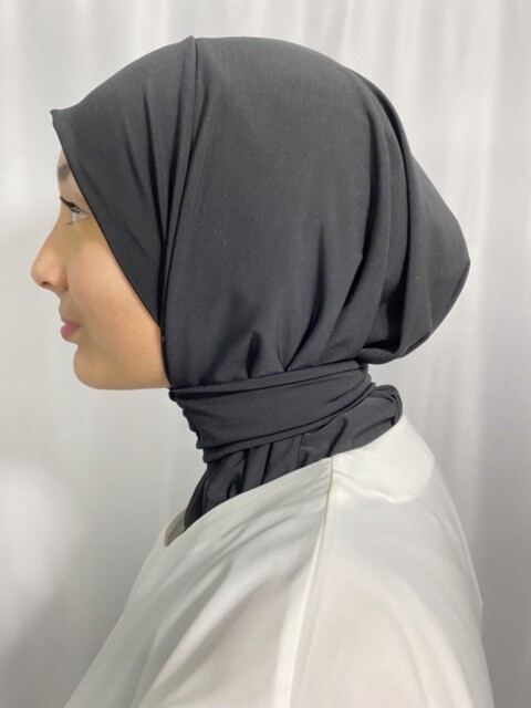 Cagoule with Tie - Cagoule Sandy Black 100357814 - Hijab