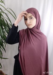 Shawls - جيرسي بريميوم - خشب الورد - Hijab