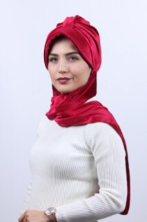 Velvet Shawl Hat Bonnet Red - 100283139 - 