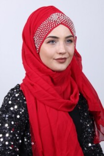 Stone Bonnet Design Châle Rouge - 