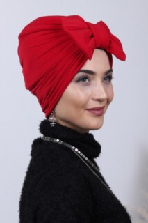 Casquette Bidirectionnelle Rouge avec Noeud Rempli - 