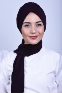 All Occasions Bonnet - Shirred Tie Bone Purple - 100285558 - Hijab