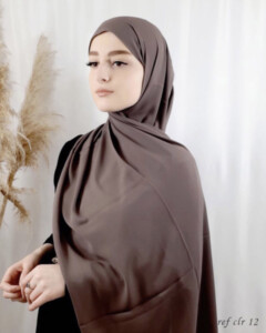 شال كريب كستنائي - - شال كريب كستنائي - 