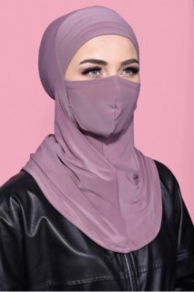 حجاب رياضي مقنع بالورد المجفف - Hijab