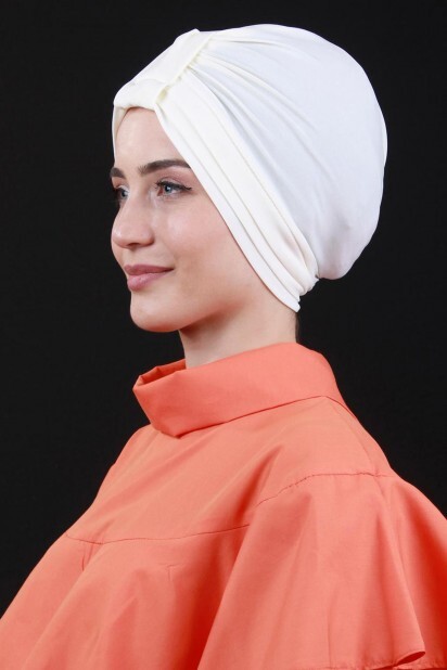 Bonnet Double Face 3 Rayures Ecru - 