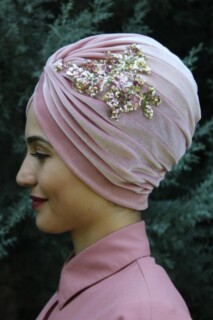 Velours Paillettes Vera Bone Rose Poudré - 