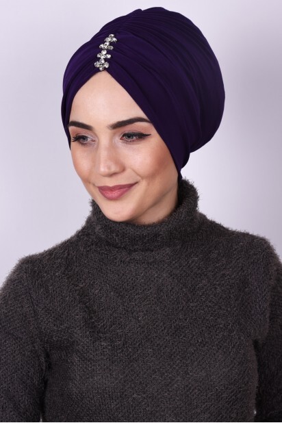 حجر بونيه مطوي أرجواني - 