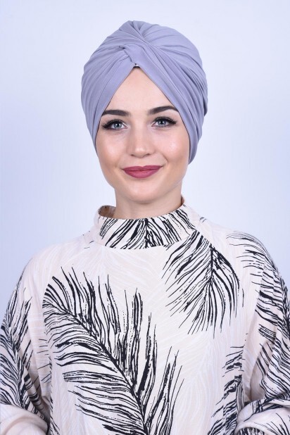Knot style - بونيه فيرا الخارجي رمادي - Hijab