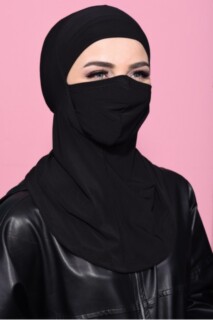 حجاب رياضي مقنع أسود - Hijab