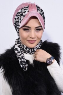 Velvet Scarf Hat Bonnet Powder Pink - 100283105 - 