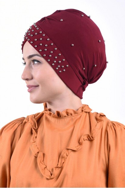 Pearl Pool Cap Claret Red - 100284955 - 