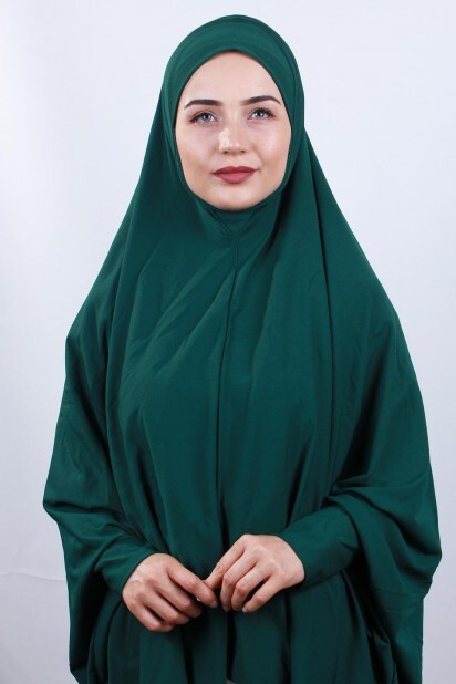 5XL Veiled Hijab Emerald Green - 100285110 - 