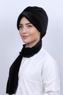 Velvet Shawl Hat Bonnet Black - 100283133 - 