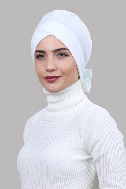 Double-Sided Bonnet White with Bow - 100285278 - 