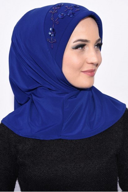 Pratik Pullu Hijab Saks Mavisi - 100285513 - 