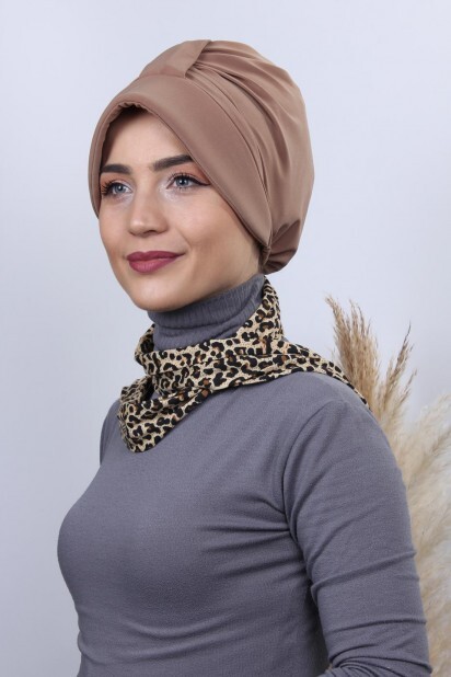 Scarf Hat Bonnet Tan - 100285009 - 