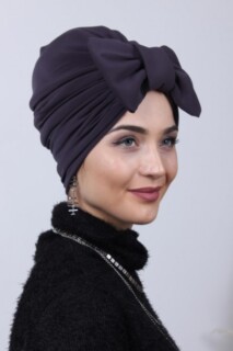 Papyon Model Style - بونيه ذو اتجاهين بفيونكة مملوءة مدخنة - Hijab