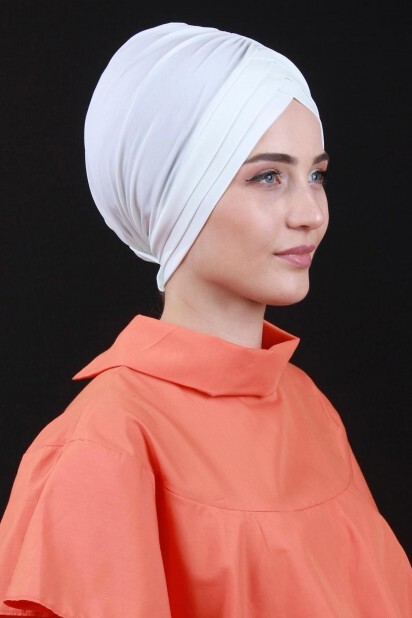 Bonnet Double Face 3 Rayures Blanc - 