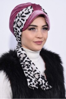 Velvet Scarf Hat Bonnet Dried Rose