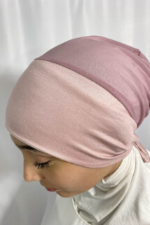Bonnet With Tie - بونيه بونيه برباط بسيط بنفسجي - Hijab