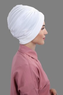 Velvet Nevru Bonnet White
