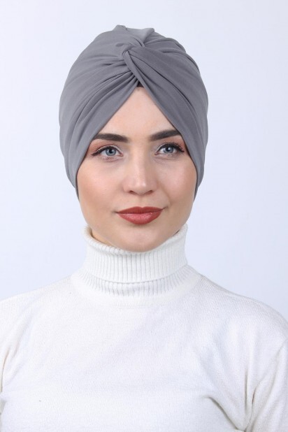 عقدة بونيه رمادي - Hijab