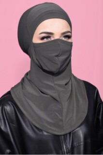 حجاب رياضي مقنع كاكي أخضر - Hijab
