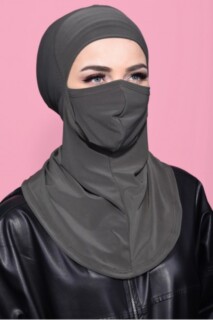 Hijab Sport Masqué Vert Kaki - 