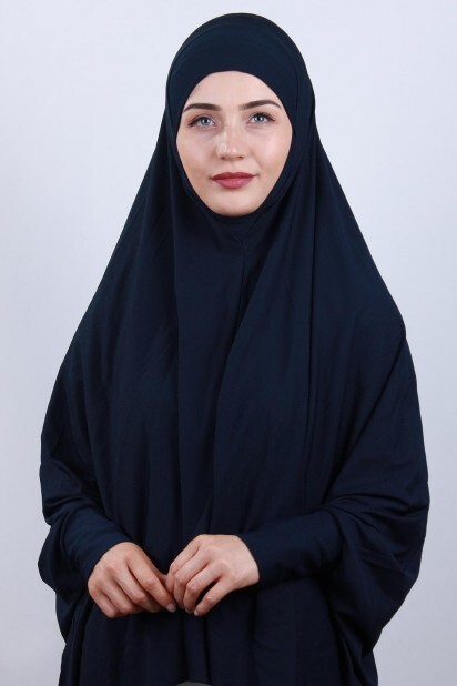 5XL Veiled Hijab Navy - 100285104 - Hijab