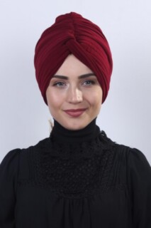 Two Way Rose Knot Bone Claret Red