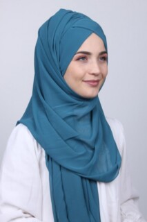 Bonnet Shawl Petrol Blue - 100285161 - 