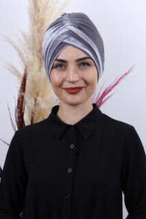 Cross Style - Bonnet Velours 3 Rayures Gris - Hijab