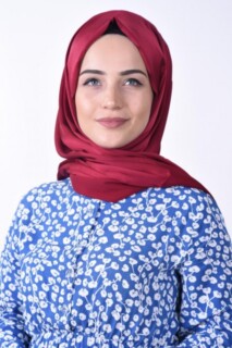 شال حرير دبي ، أحمر كلاريت - 