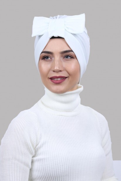 Double-Sided Bonnet White with Bow - 100285278 - 
