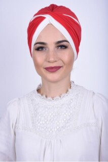 Knot style - Two-Color Vera Bonnet Pomegranate Flower - 100285667 - Hijab